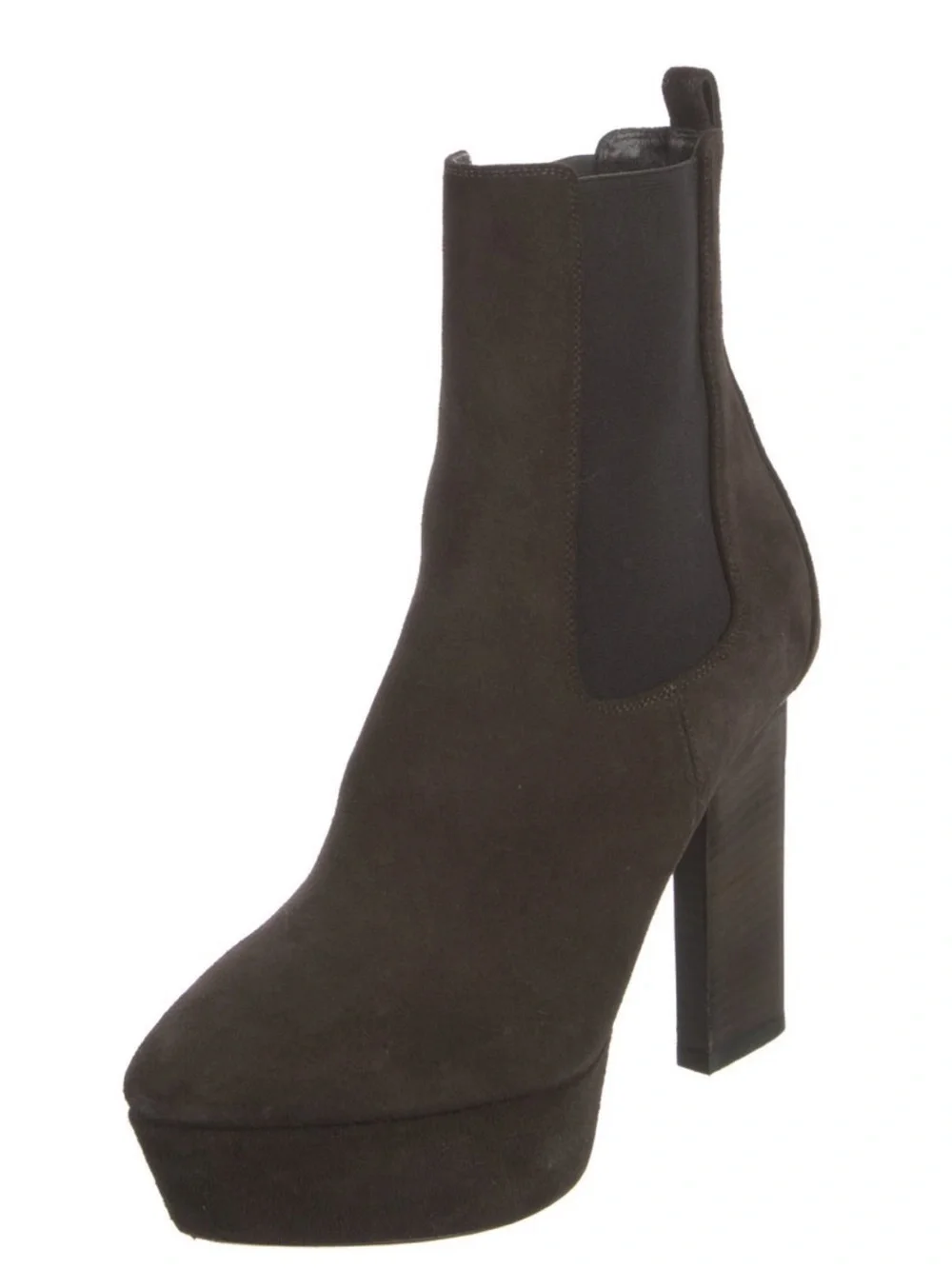 Saint Laurent Suede Platform Booties